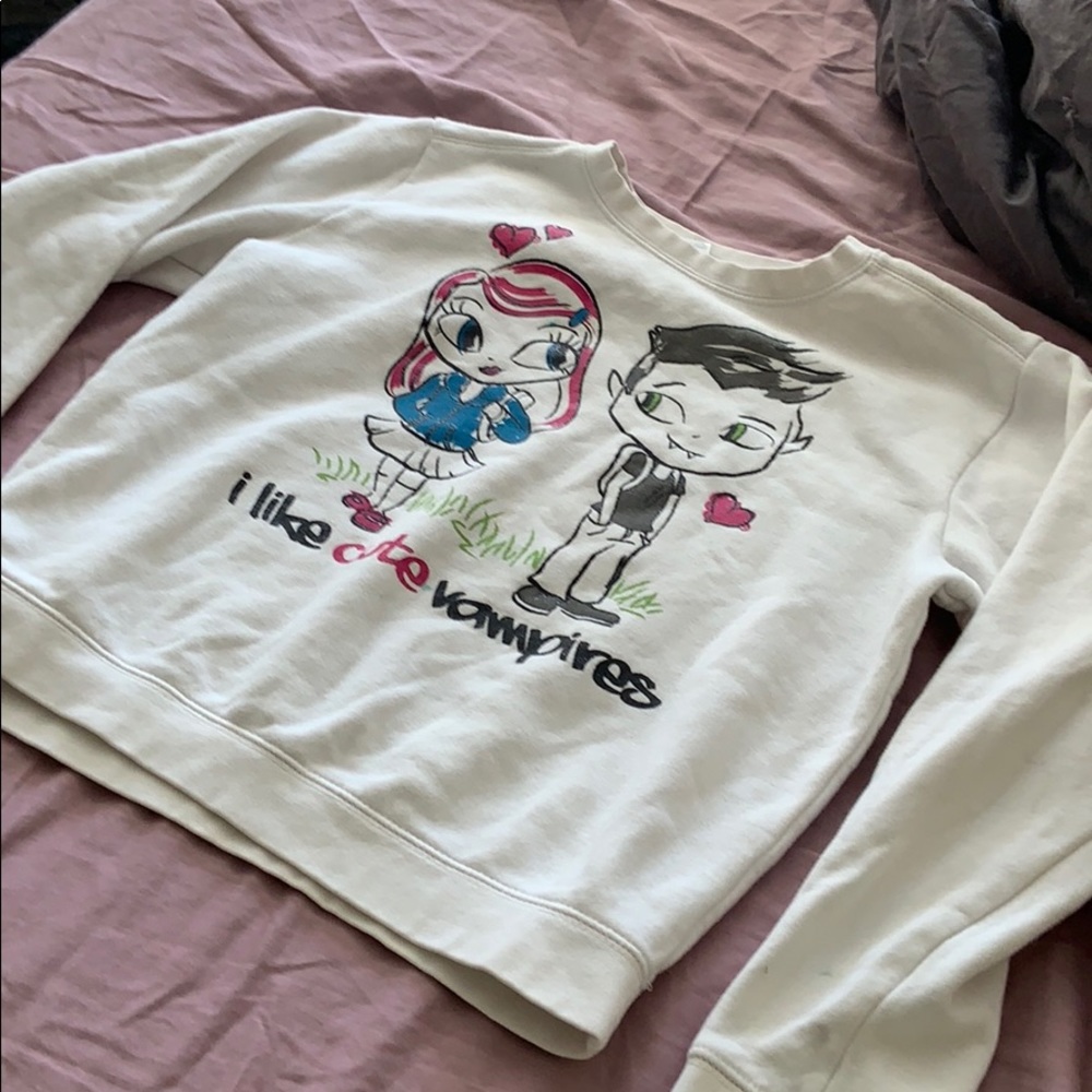 Girls Joe Boxer sweatshirt. Size 10/12. Vampires